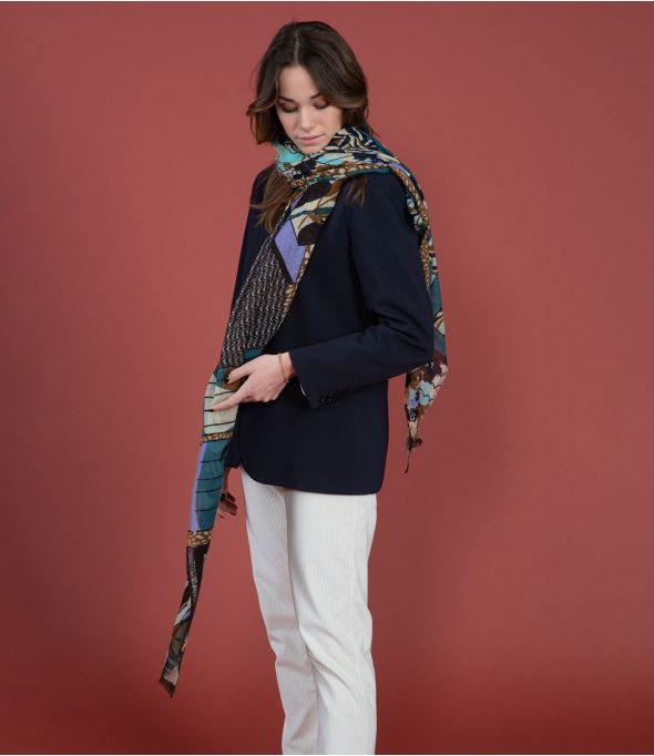 KAREN Wool Scarf, Lurex - - Storiatipic