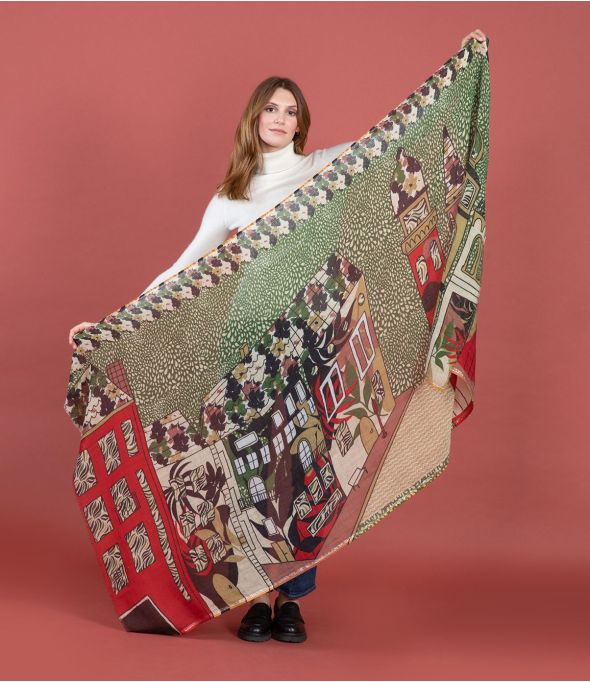 KAREN Wool Scarf, Lurex - - Storiatipic