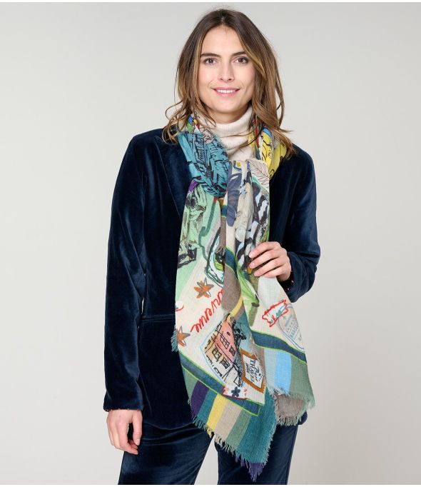 BRENDA Wool Scarf - - Storiatipic