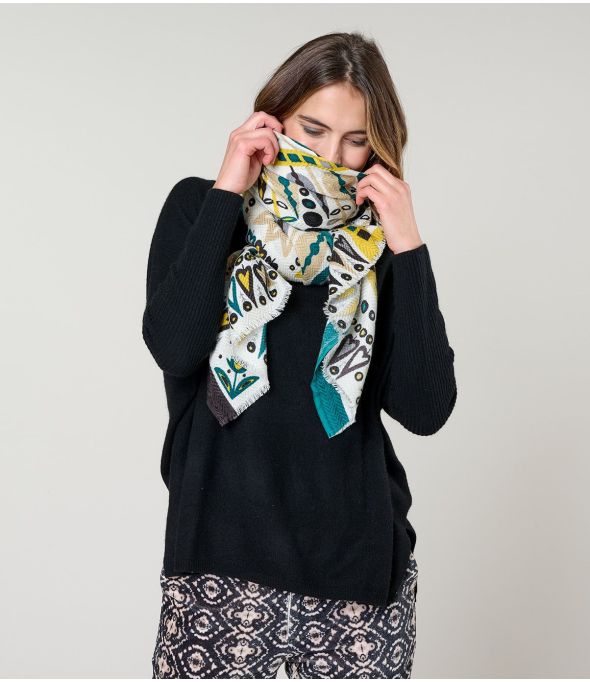 CAROL Wool, Silk Scarf - - Storiatipic