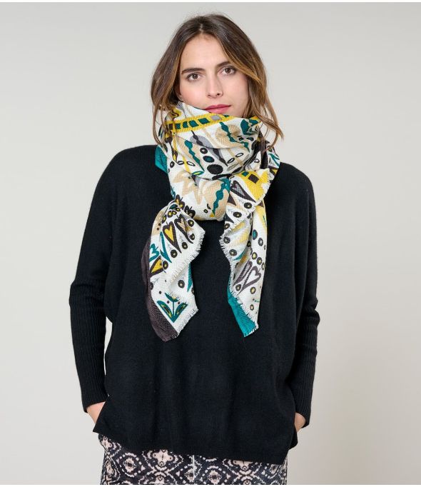 CAROL Wool, Silk Scarf - - Storiatipic