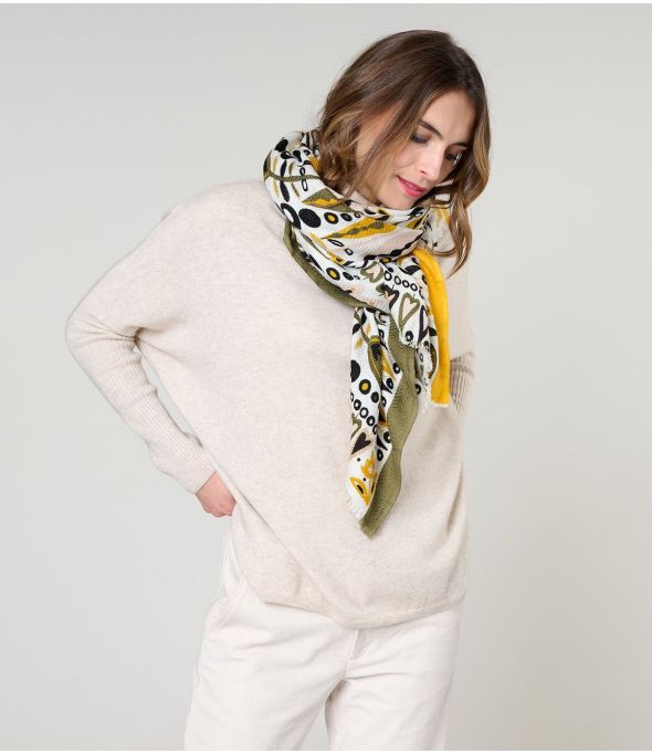 CAROL Wool, Silk Scarf - - Storiatipic