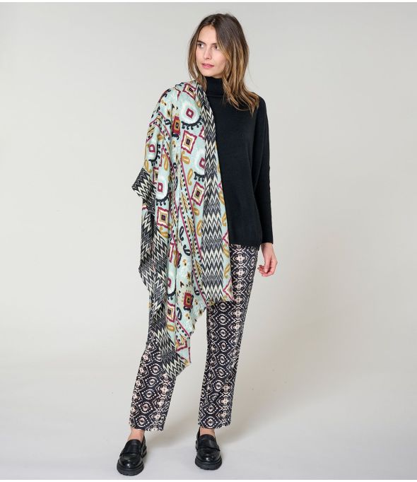 CLAIRE Wool, Silk Scarf - - Storiatipic