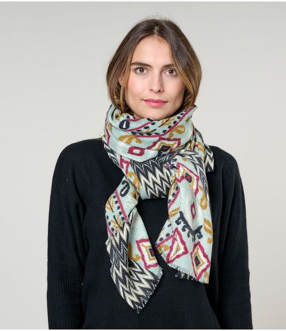 CLAIRE Wool, Silk Scarf - - Storiatipic