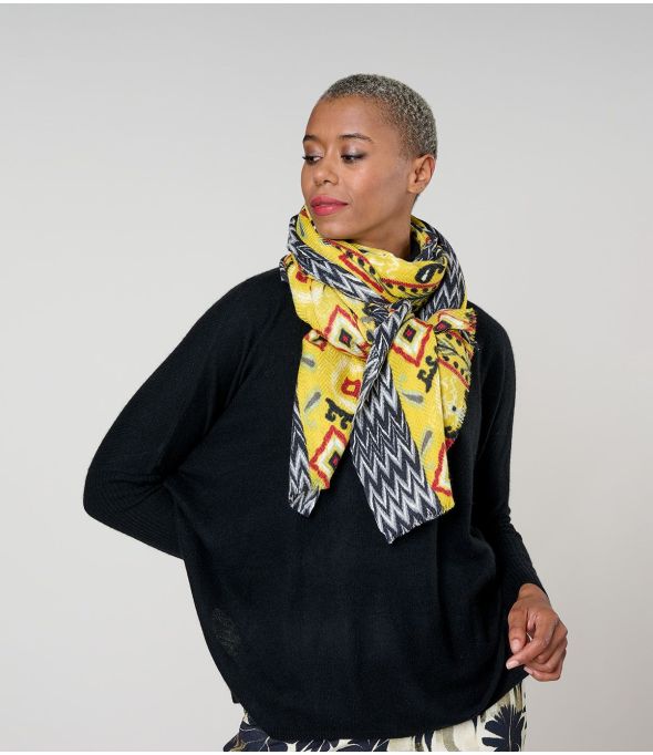 CLAIRE Wool, Silk Scarf - - Storiatipic