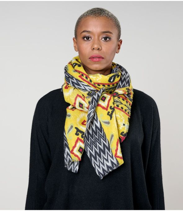 CLAIRE Wool, Silk Scarf - - Storiatipic