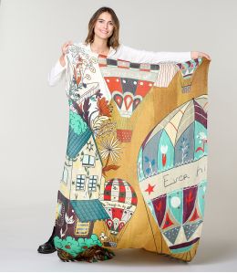 FAUSTINE Wool, Silk Scarf - - Storiatipic FAUSTINE Wool, Silk Scarf - - Storiatipic