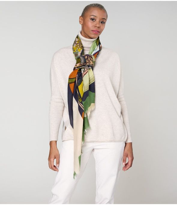 GARANCE Wool, Silk Scarf - - Storiatipic