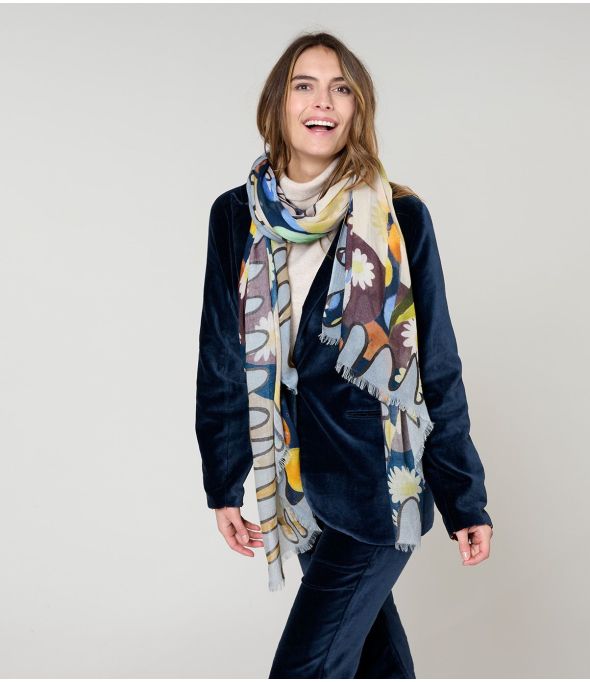 GIANA Modal Scarf, Wool - - Storiatipic