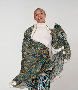 KHAN Wool, Cotton Scarf - - Storiatipic KHAN Wool, Cotton Scarf - - Storiatipic