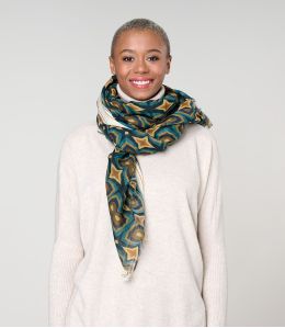 KHAN Wool, Cotton Scarf - - Storiatipic KHAN Wool, Cotton Scarf - - Storiatipic