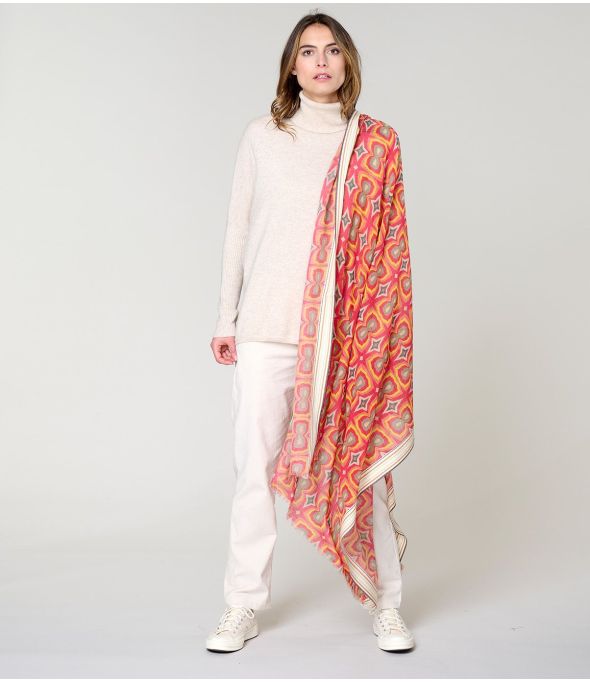 KHAN Wool, Cotton Scarf - - Storiatipic