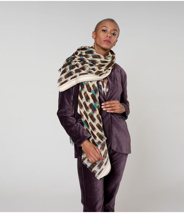 KUMI Wool Scarf, Cotton - - Storiatipic