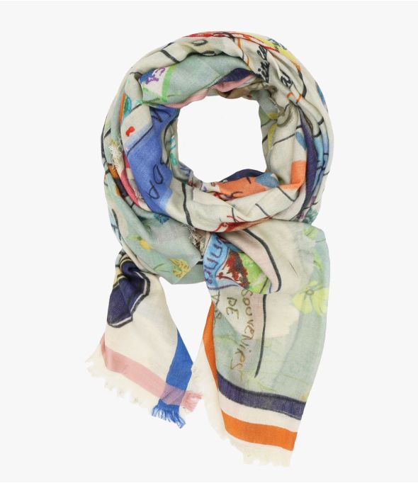 OLIVIA Square in wool, cotton, modal - - Storiatipic