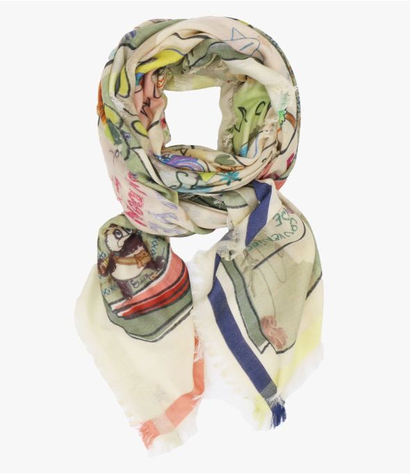 OLIVIA Square in wool, cotton, modal - - Storiatipic