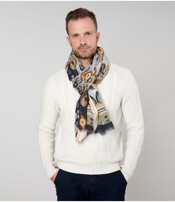 LEON Wool, Cotton Scarf - - Storiatipic