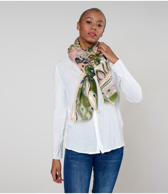LEON Wool, Cotton Scarf - - Storiatipic