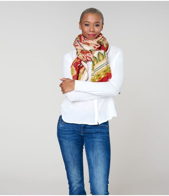 LEON Wool, Cotton Scarf - - Storiatipic