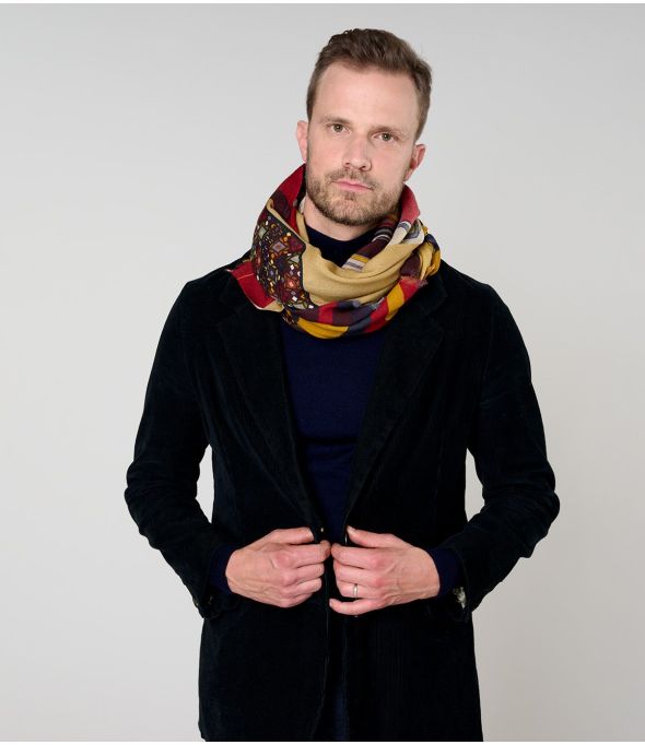 MALO Wool, Silk Scarf - - Storiatipic
