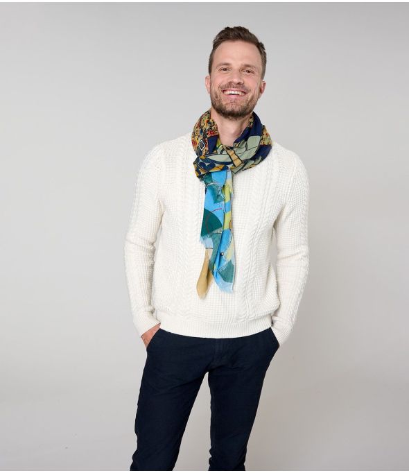 MALO Wool, Silk Scarf - - Storiatipic