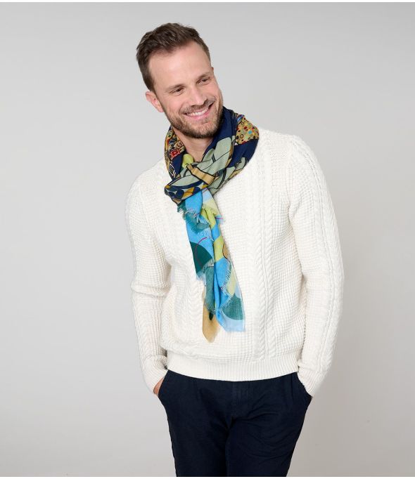 MALO Wool, Silk Scarf - - Storiatipic