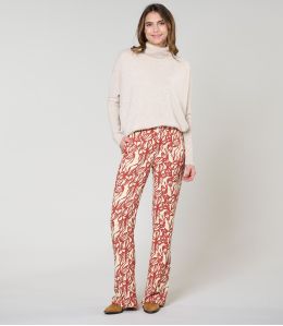 SASHA PASTEL BRICK VISCOSE PANTS - - Storiatipic SASHA PASTEL BRICK VISCOSE PANTS - - Storiatipic