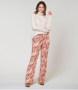 SASHA PASTEL BRICK VISCOSE PANTS - - Storiatipic SASHA PASTEL BRICK VISCOSE PANTS - - Storiatipic