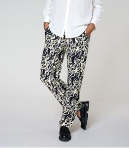 LENY PASTEL BLACK Viscose pants - - Storiatipic LENY PASTEL BLACK Viscose pants - - Storiatipic