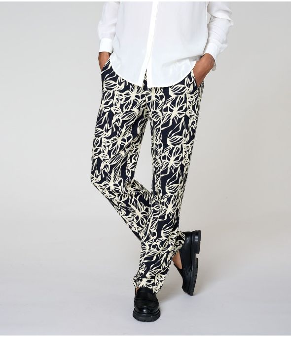 LENY PASTEL BLACK Viscose pants - - Storiatipic