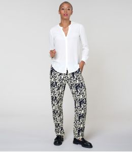 LENY PASTEL BLACK Viscose pants - - Storiatipic LENY PASTEL BLACK Viscose pants - - Storiatipic