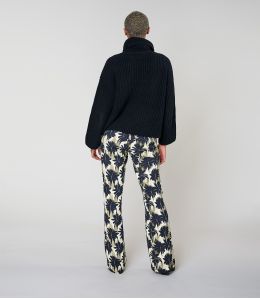 SASHA HIBIS BLACK Viscose pants - - Storiatipic
