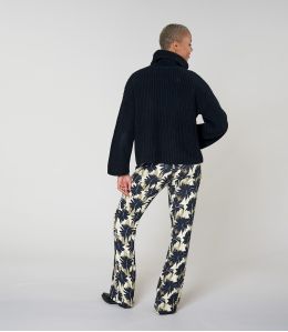 SASHA HIBIS BLACK Viscose pants - - Storiatipic