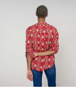 MILA KHAN RED BLOUSE in Viscose - - Storiatipic MILA KHAN RED BLOUSE in Viscose - - Storiatipic