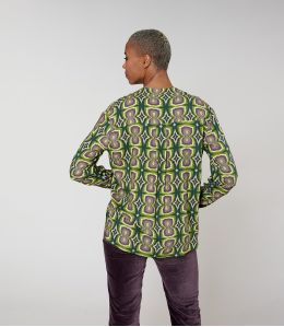 MILA KHAN GREEN Viscose blouse - - Storiatipic MILA KHAN GREEN Viscose blouse - - Storiatipic
