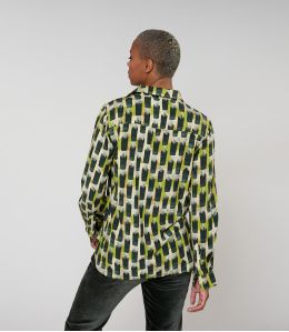 FRAN KUMI GREEN Viscose Shirt - - Storiatipic FRAN KUMI GREEN Viscose Shirt - - Storiatipic