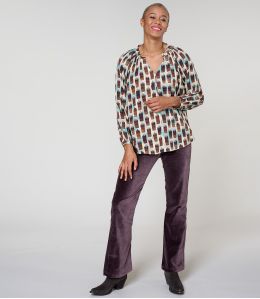 IRIS KUMI PLUM BLOUSE in Viscose - - Storiatipic IRIS KUMI PLUM BLOUSE in Viscose - - Storiatipic