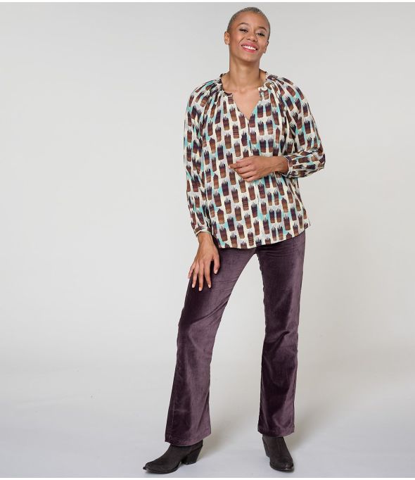 BLUSA IRIS KUMI CIRUELA en Viscosa - - Storiatipic