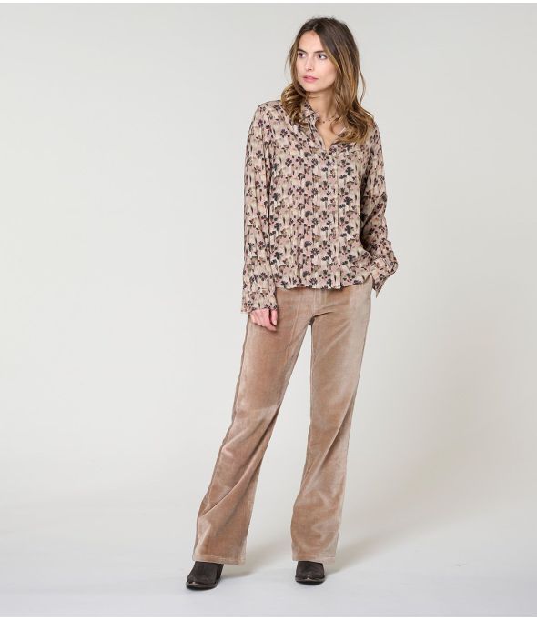 Camisa de viscosa FRAN VERO NUDE - - Storiatipic