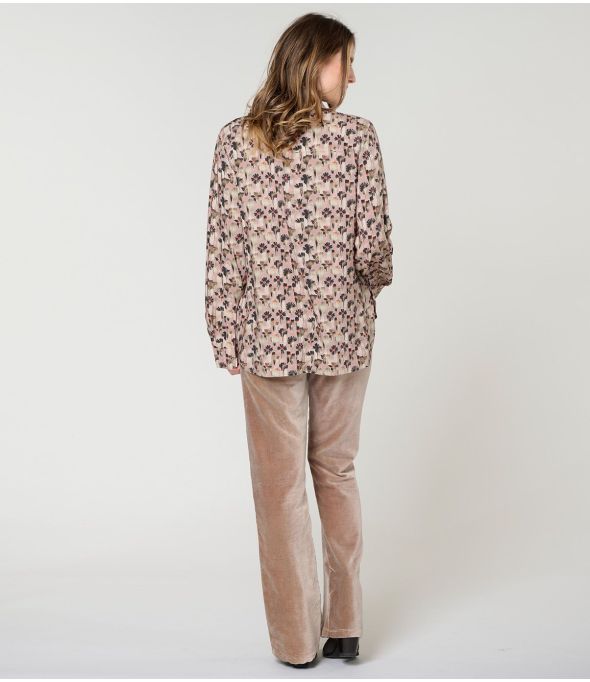 Camisa de viscosa FRAN VERO NUDE - - Storiatipic