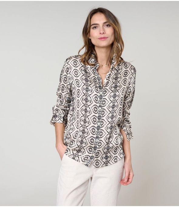 Camisa MARY BELEM BEIGE Modal - - Storiatipic