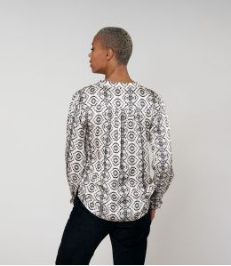 NAEL BELEM BEIGE BLOUSE in Modal - - Storiatipic NAEL BELEM BEIGE BLOUSE in Modal - - Storiatipic