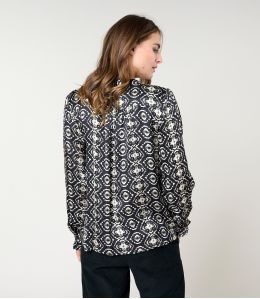 NAEL BELEM BLACK BLOUSE in Modal - - Storiatipic NAEL BELEM BLACK BLOUSE in Modal - - Storiatipic
