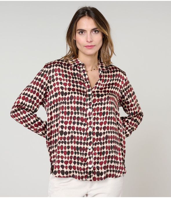 Camisa MARY GOTA RED Modal - - Storiatipic