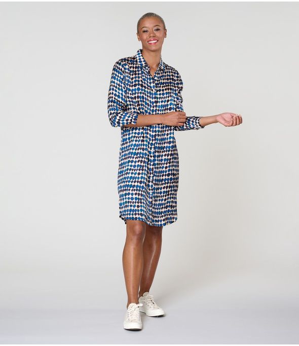 VESTIDO KAIA GOTA AZUL en Modal - - Storiatipic