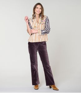 FRAN MOON CAMEL RAYON SHIRT - - Storiatipic FRAN MOON CAMEL RAYON SHIRT - - Storiatipic