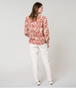 LENY PLAIN VELVET ECRU VISCOSE PANTS - - Storiatipic LENY PLAIN VELVET ECRU VISCOSE PANTS - - Storiatipic