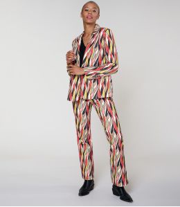 SASHA FLAMA RED Viscose pants - - Storiatipic