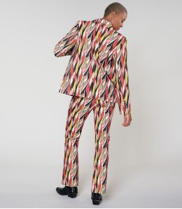 SASHA FLAMA RED Viscose pants - - Storiatipic