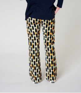 SASHA KUMI NAVY COTTON PANTS - - Storiatipic