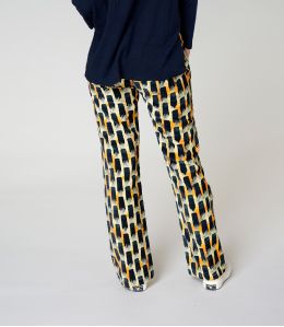 SASHA KUMI NAVY COTTON PANTS - - Storiatipic